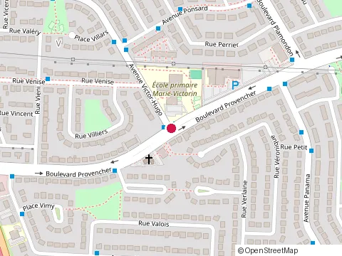Location of École Primaire Marie-Victorin (Brossard) at 800 avenue Victor-Hugo, Brossard