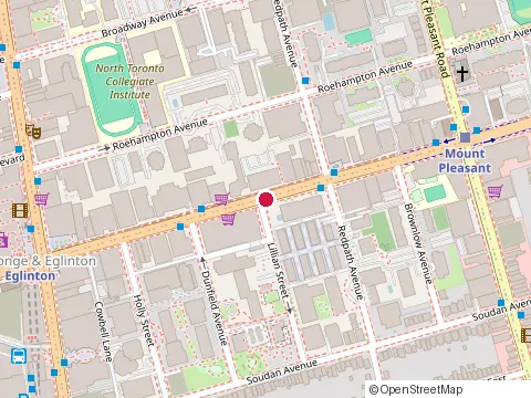 Location of Electric Bean Cybercafe at 10 Eglinton Ave E, Toronto