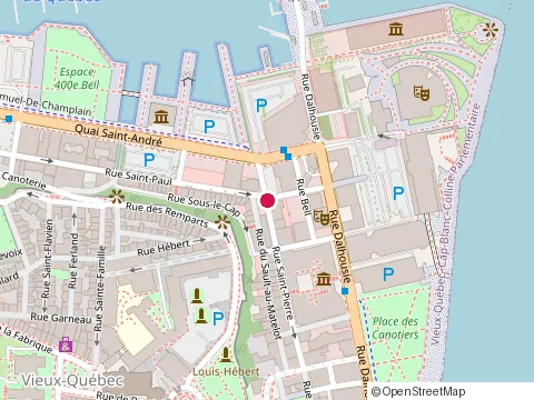 Location of Hôtel le Germain Québec at 126 Rue Saint-Pierre, Québec
