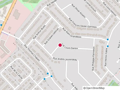 Location of les Habitations Millénaires Inc. at 32 Rue Louis Dantin, Lévis