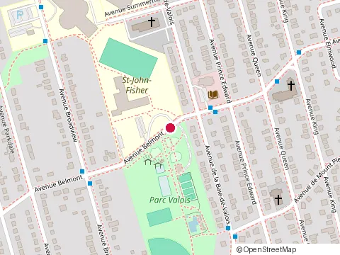 Location of Lester B Pearson School Board at 87 avenue Belmont, Pointe-Claire