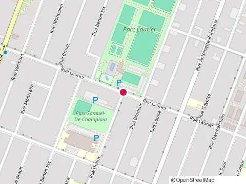 Location of Marcelle-Robidoux School at 411 Rue Dubuc, Longueuil