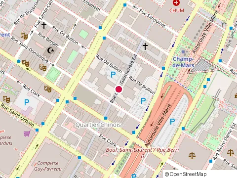 Location of Mon Shing at 90 Rue de la Gauchetiere O, Montréal