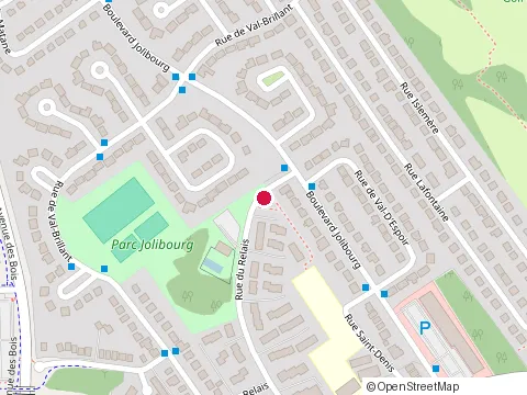 Location of Piscine Jolibourg at 1350 Rue du Relais, Laval