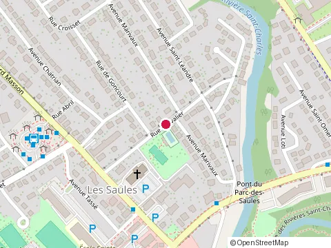 Location of Sainte-Monique Park at 3725 Chevalier St, Québec