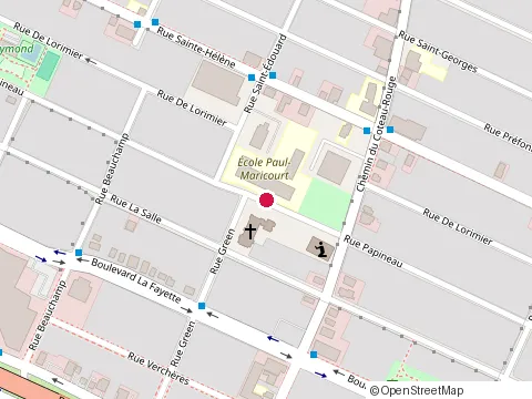 Location of School Paul Maricourt at 1275 Rue Papineau, Longueuil