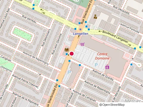 Location of The Portneuf Apartments at 6465 Sherbrooke St E, Montréal