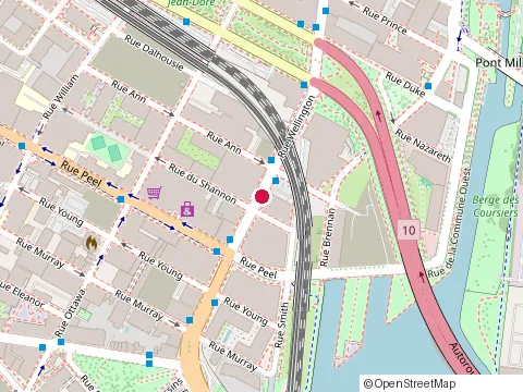 Location of West Elm at 995 Rue Wellington, Montréal