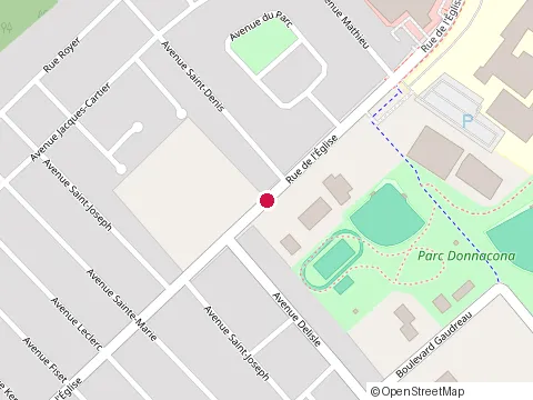 Location of Donnacona Service Centre at 260 Rue de l Église, Donnacona