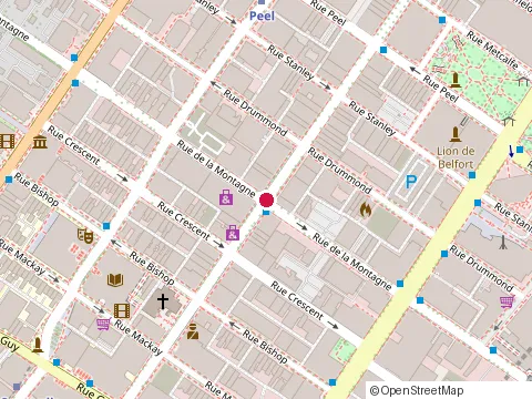 Location of Gyu-Kaku Japanese Bbq at 1255 Crescent St, Montréal