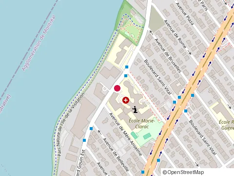Location of Hospital Marie-Clarac at 3530 boulevard Gouin E, Montréal-Nord