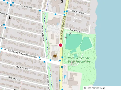 Location of Maison de la Culture Pointe-aux-Trembles at 14001 Notre-Dame St. East, Montréal