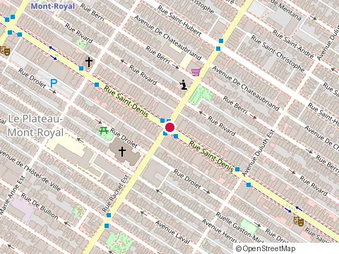 Location of Restaurant la Petite Dinette at 4186 Rue Saint-Denis, Montréal