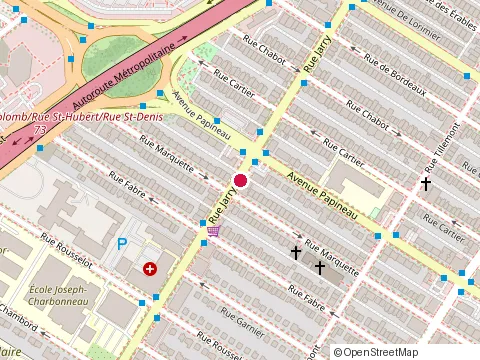 Location of Restaurant Pfk at 1700 Rue Jarry E, Montréal