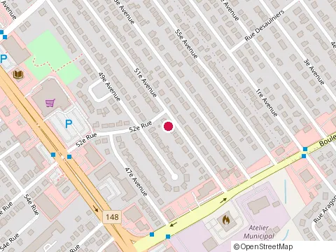Location of Resto at 5500 51E Av, Laval