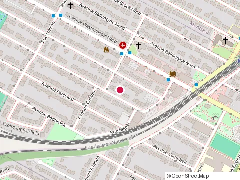 Location of Sushi Shop Westminster at 48 Westminster Ave N, Montréal
