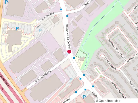 Location of Thai No. One Zero Three=Thai No. 103 at 1020 Boulevard le Corbusier, Laval