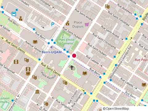 Location of Archambault at 510 Rue Berri, Montréal