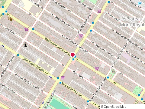 Location of Commission des Liqueurs du Plateau at 4521 Boul Saint-Laurent, Montréal