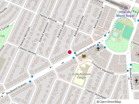 Location of Mt Royal Library at Boulevard Graham 1967, Mont-Royal