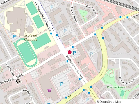 Location of Pizza Hut at 4995 Boulevard des Sources, Montréal
