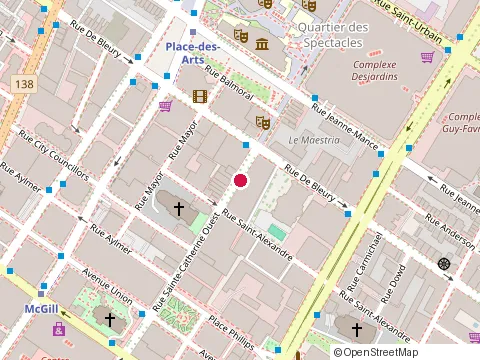 Location of Studio 303 at 372 Rue Sainte-Catherine O, Montréal