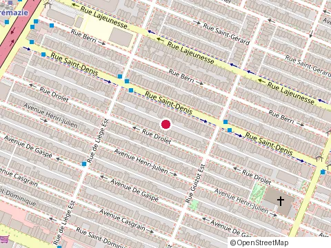 Location of Cégep de la Gaspésie et des Îles - Campus Montréal at 320 boulevard Crémazie E, Montréal
