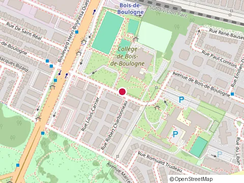 Location of Collège de Bois-de-Boulogne at 10555 Avenue du Bois-de-Boulogne, Montréal