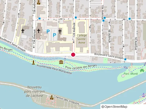 Location of Collège Sainte-Anne|Secondaire Lachine at 25 12E Avenue, Montréal