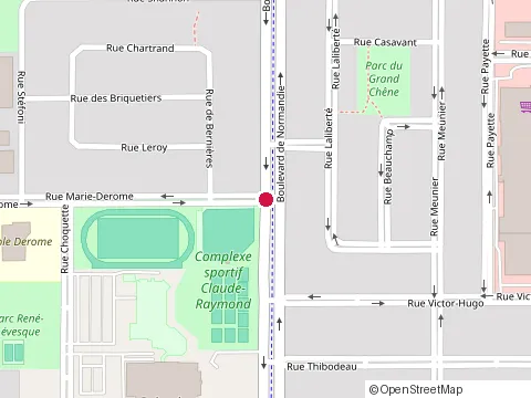 Location of Complexe Sportif Claude-Raymond at 955 Rue Choquette, Saint-Jean-sur-Richelieu