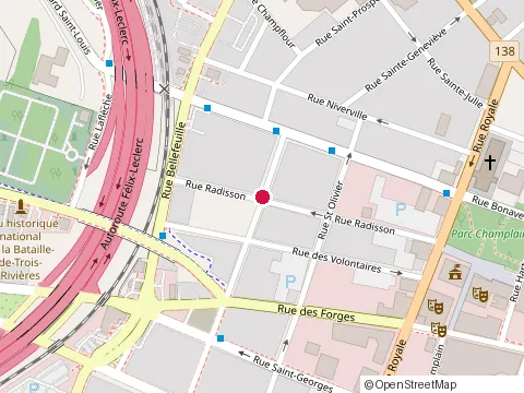 Location of Conservatoire de Musique du Québec À Trois-Rivières at 587 Rue Radisson, Trois-Rivières