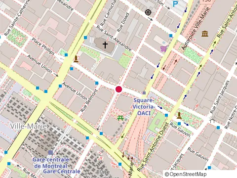 Location of Desjardins Ducharme S E N C R l at 600 Rue de la Gauchetière W, Montréal