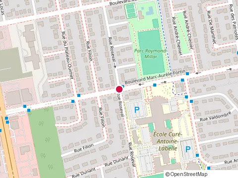 Location of Ecole Cure Antoine Labelle at 216 boulevard Marc-Aurele-Fortin, Laval