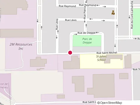 Location of Ecole Saint-Johns at 380 Rue Saint-Michel, Saint-Jean-sur-Richelieu