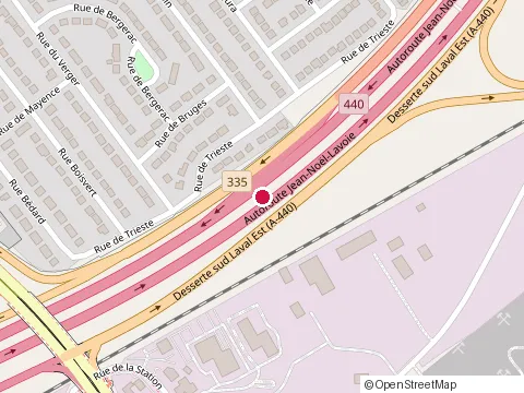 Location of Fenêtres Magistral at 4800 Desserte S Autoroute Laval O, Laval