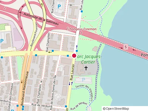 Location of Heritage Lofts at 205 Rue Laurier, Gatineau