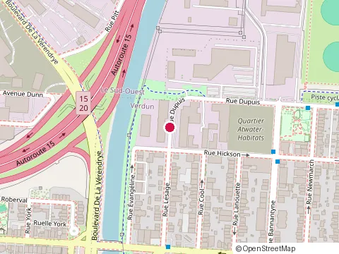 Location of J Suss Industries Inc at 3865 Rue Lesage, Verdun