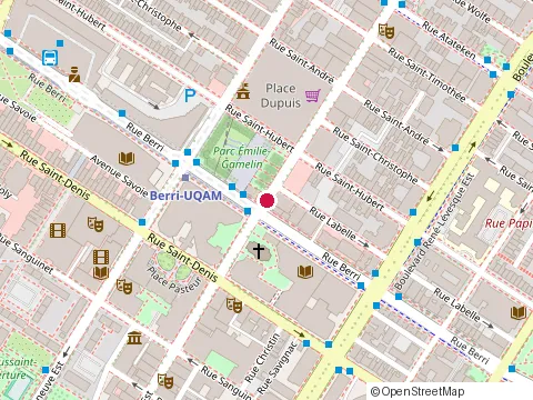 Location of la Marq Student Residence at 1430 City Councillors Street, Montréal