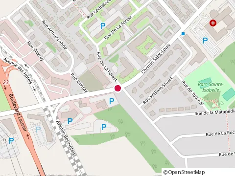 Location of la Piazzetta Saint-Louis at 3100 Rue de la Forest, Québec