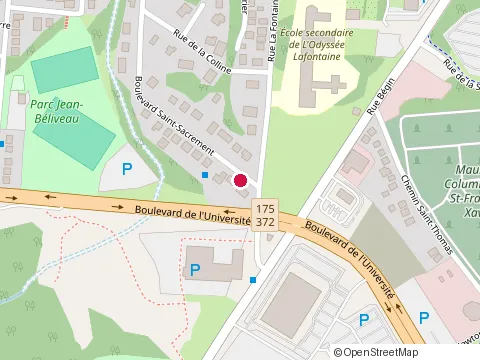 Location of Lafontaine Ecole at 475 Rue la Fontaine, Chicoutimi