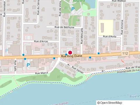 Location of Leucan Estrie at 1335 Rue King O, Sherbrooke