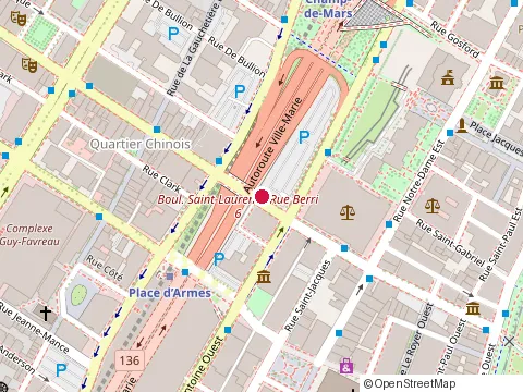 Location of Old Brewery Mission at 902 Saint-Laurent Blvd, Montréal