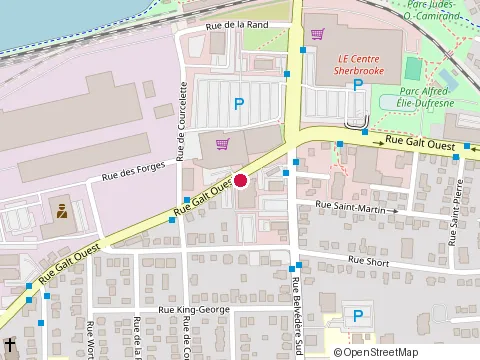 Location of Olymbec Sherbrooke at 740 Rue Galt O, Sherbrooke