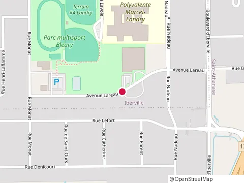 Location of Pavillon des Milles-Roches at 190 avenue Lareau, Saint-Jean-sur-Richelieu