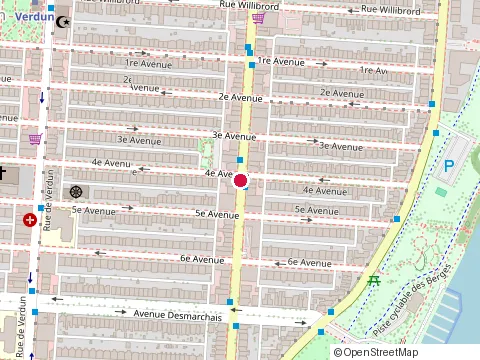 Location of Restaurant Boustan at 4912 Rue Wellington, Verdun