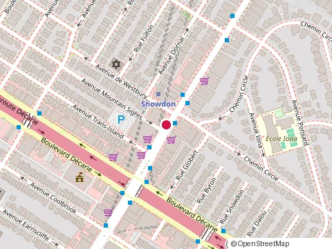 Location of Restaurant Boustan at 5236 Queen Mary Rd, Montréal