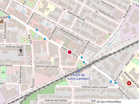 Location of Restaurant la Piazzetta Saint-Lambert at 680 avenue Victoria #100, Saint-Lambert