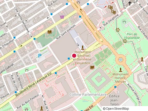 Location of Restaurant le Subtil at 900 Rene-Levesque Blvd E, Qubec