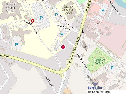 Location of Restaurant les Labours at 50 Rue de la Ferme, Baie-Saint-Paul