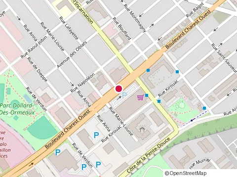 Location of Restaurant Normandin Charest at 709 Boulevard Charest O, Québec
